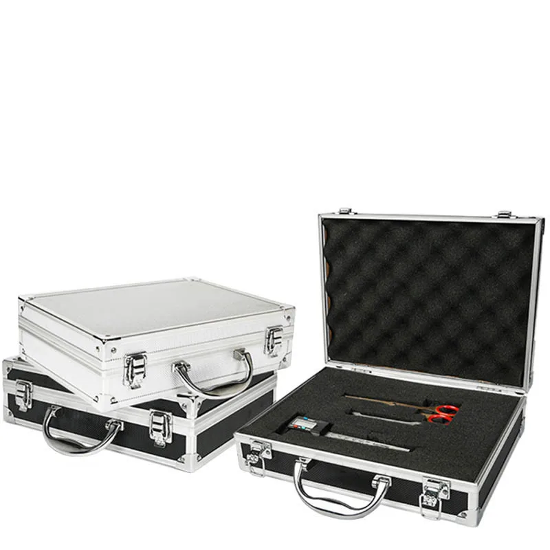 

Алюминиевый ящик для инструментов, ящик для инструментов, ящик для хранения, безопасное оборудование, ящик для инструментов 300x230x85 мм, чемодан, противоударный