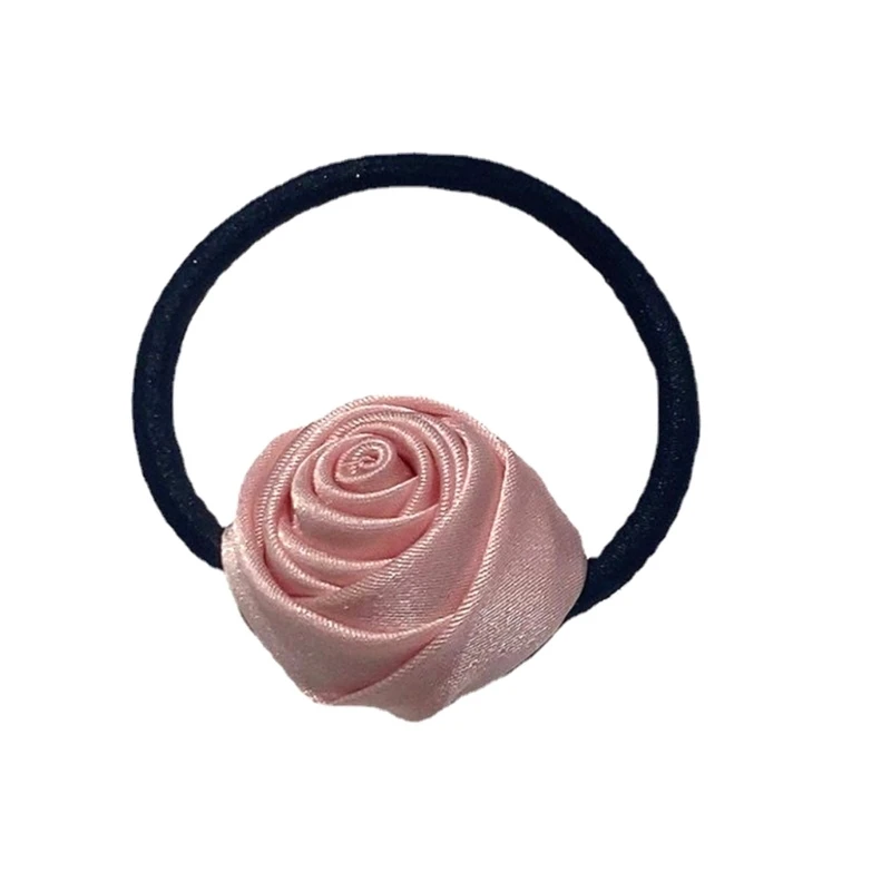 Фото Милая крутая заколка для волос в форме цветка розы, веревка, милая заколка для волос для девочек, дропшиппинг №2