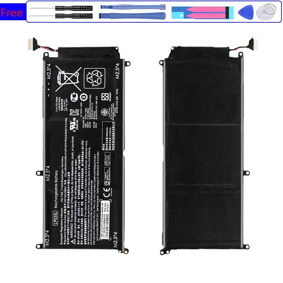 

LP03XL 4680mAh Battery For HP Envy 15 Envy15 15-ae020TX TPN-C124 TPN-C122 807417-005 HSTNN-DB7C DB6C Bateria