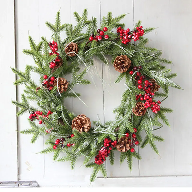 

Easter decoration Wreath Berry Harvest Festival Vine Circle Thanksgiving New Year Wreath Christmas Halloween Door Hanging