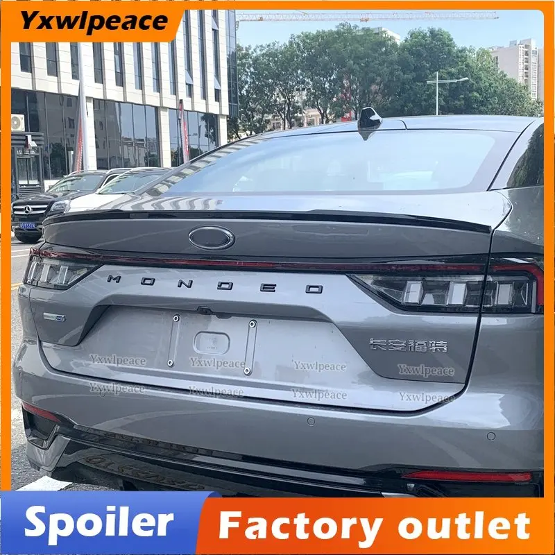 

For New Ford Mondeo 2022 High Quality ABS Plastic Car Spoiler Trim Unpainted Color Rear Trunk Spoiler Accessories