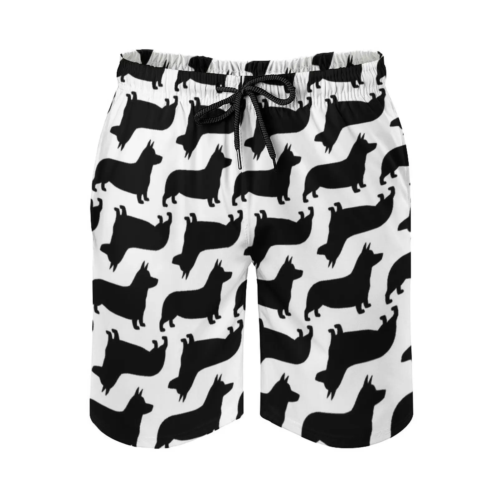 

Pembroke Welsh Corgi Silhouette ( S ) Men's Beach Shorts Swim Trunks With Pockets Mesh Lining Surfing Pembroke Welsh Corgi