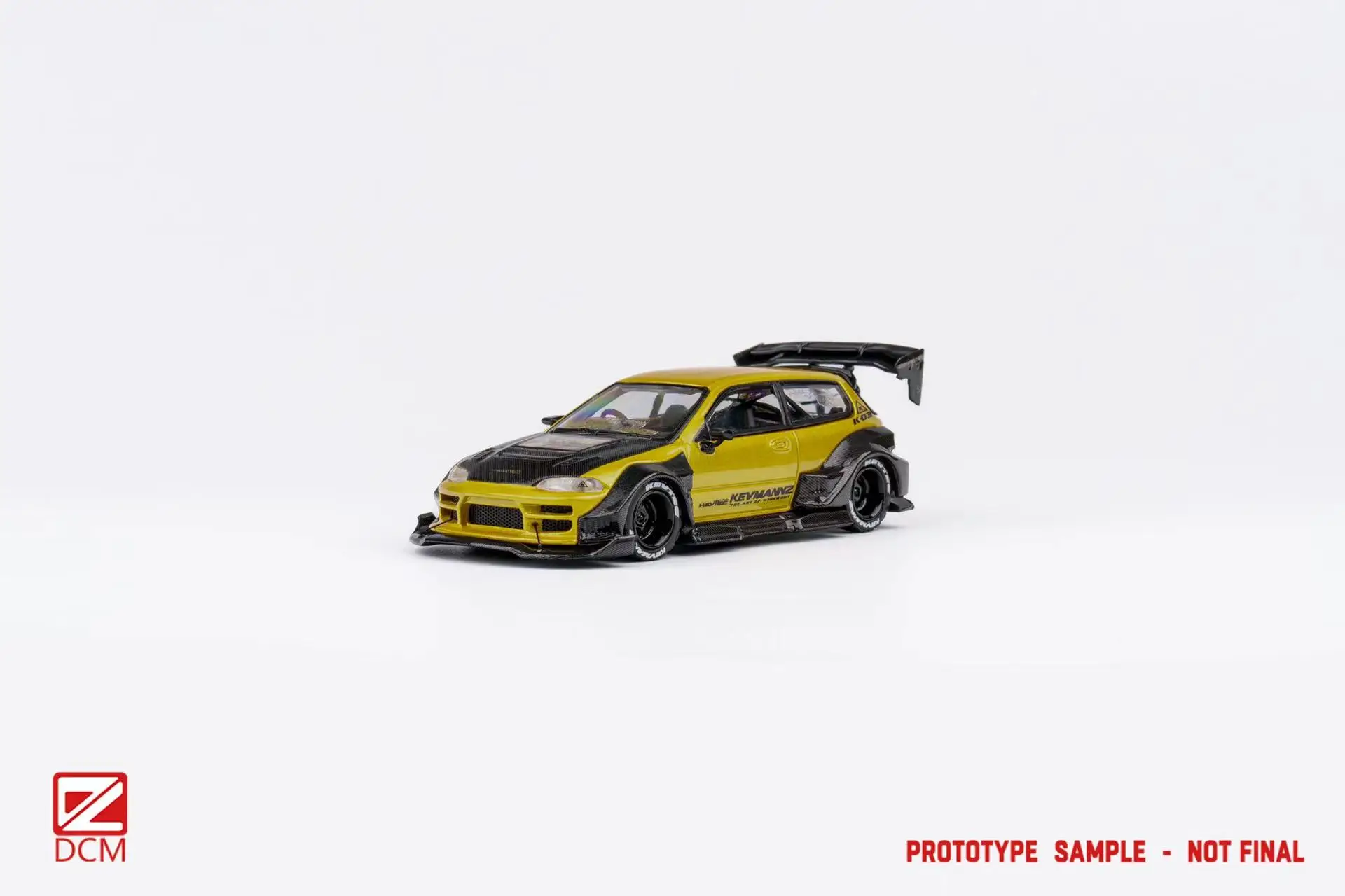 **Предзаказ ** Модель DCM 1:64 Kevmannz Civic EG Тайская индивидуальная версия Золотая литая