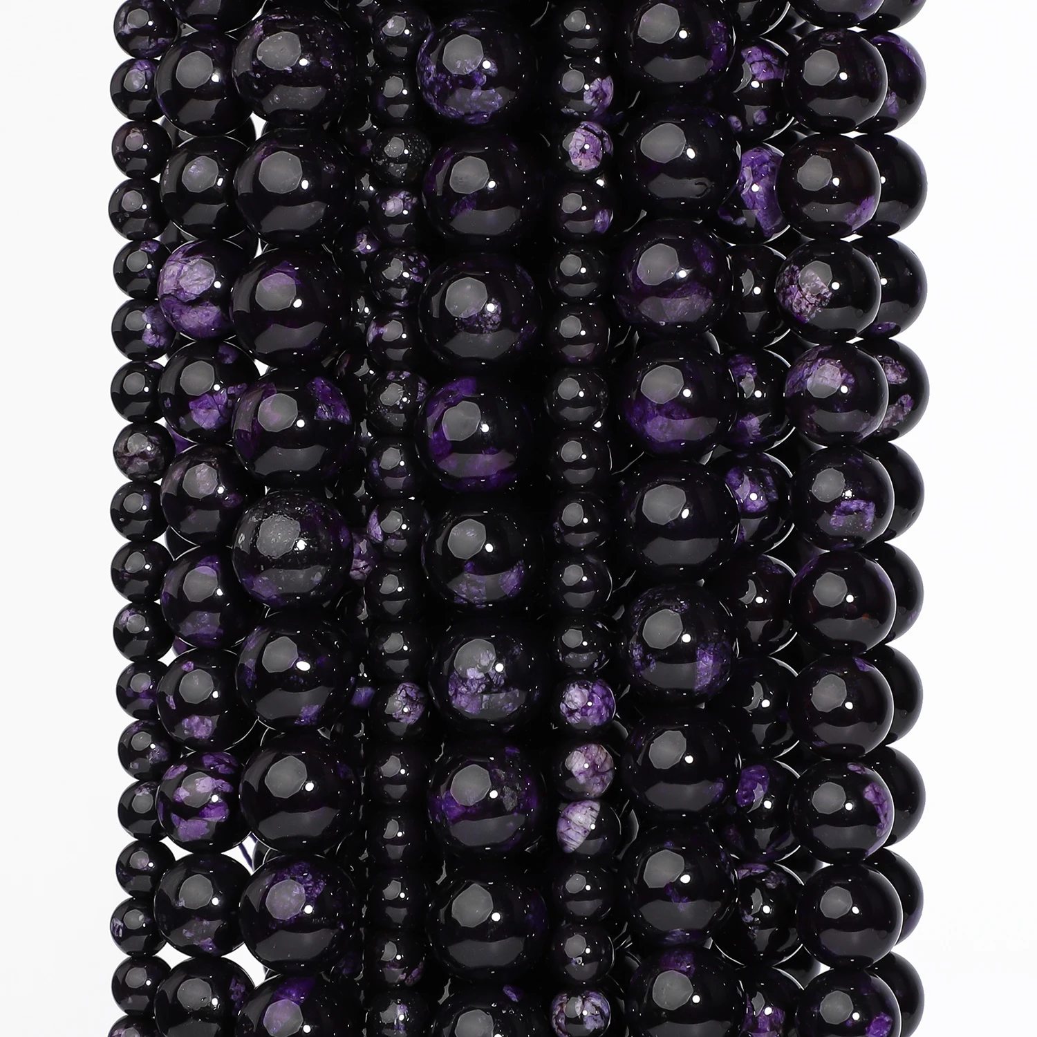 Натуральный камень San Sheng 6/8/10/12 мм фиолетовые бусины круглые свободные