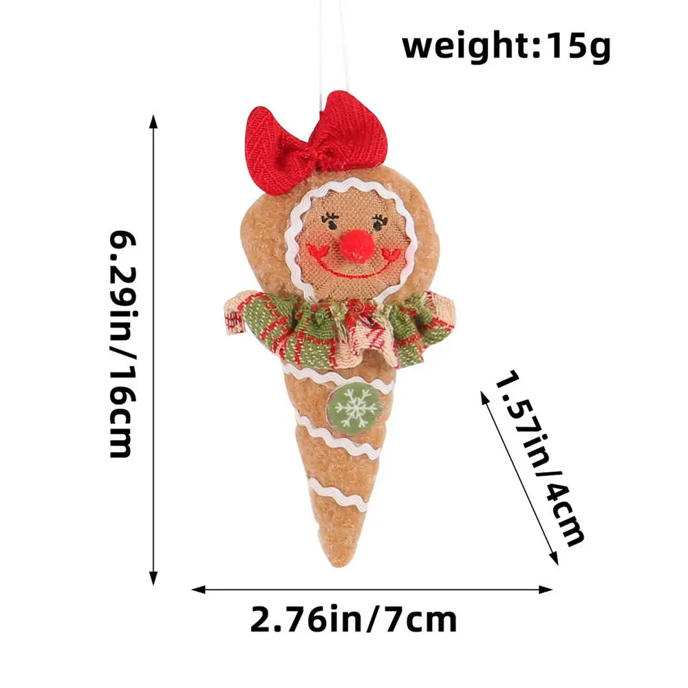 Рождественский пряничный человечек в форме мороженого