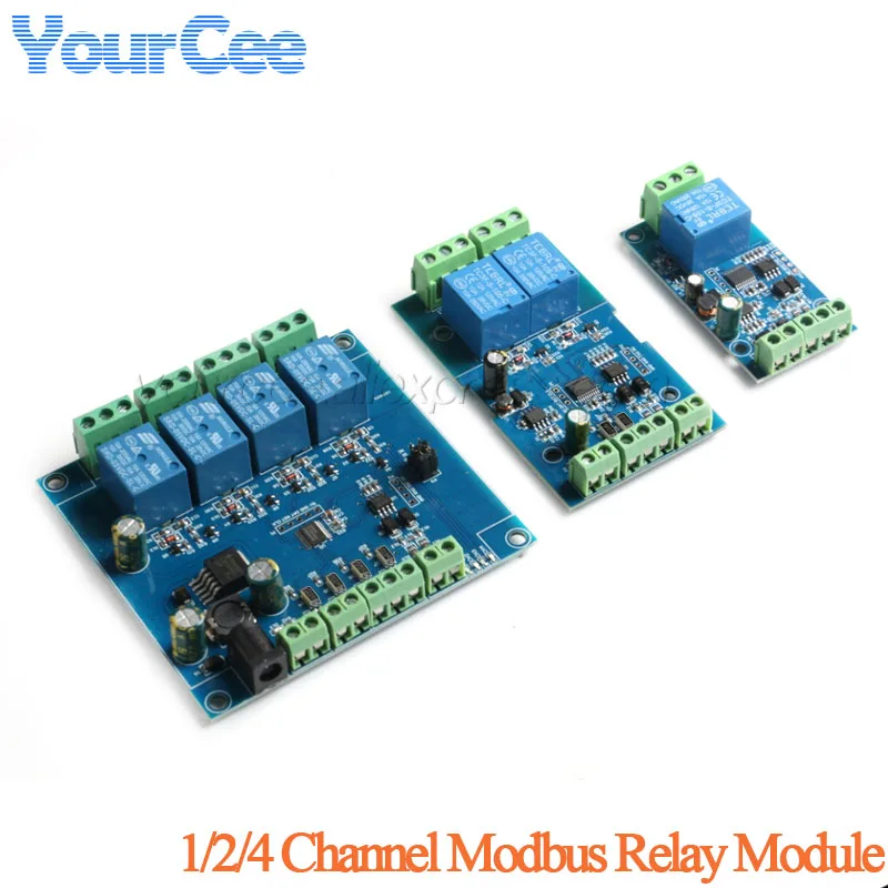 Фото 1 2 4-канальный релейный модуль Modbus, переключатель Modbus RTU, вход RS485/TTL, интеллектуальный пульт дистанционного управления №1