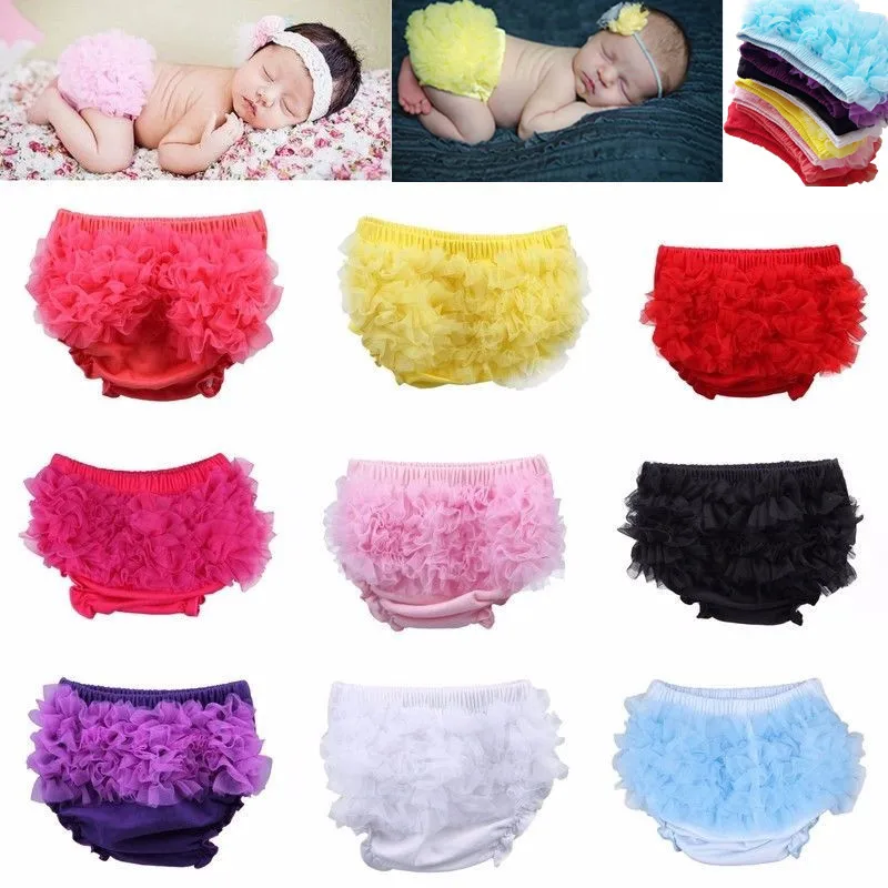 Baby Shorts Cotton Lace Bloomers Shorts Infant  Lovely Toddler Ruffle Pants Baby Girl Clothes Diaper Cover Summer