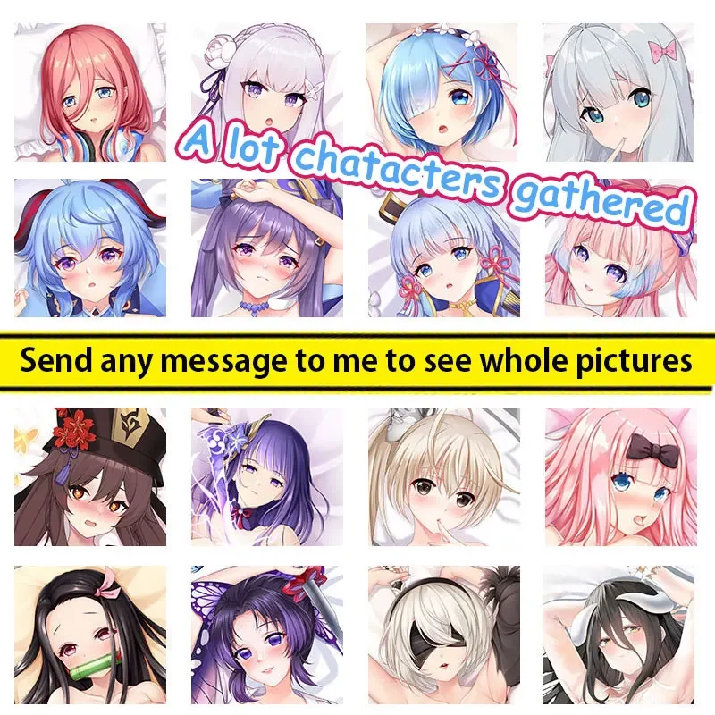 Аниме надувная подушка для тела дакимакура Рем незуко с отверстием пола Genshin Impact