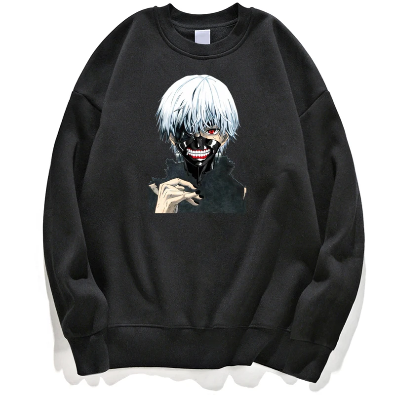 

Tokyo Ghoul Kaneki Ken Men Sweatshirt Japanese Anime Hip Hop Harajuku Hoodie Jumper Hoody Streetwear Pullovers Crewneck Jumper