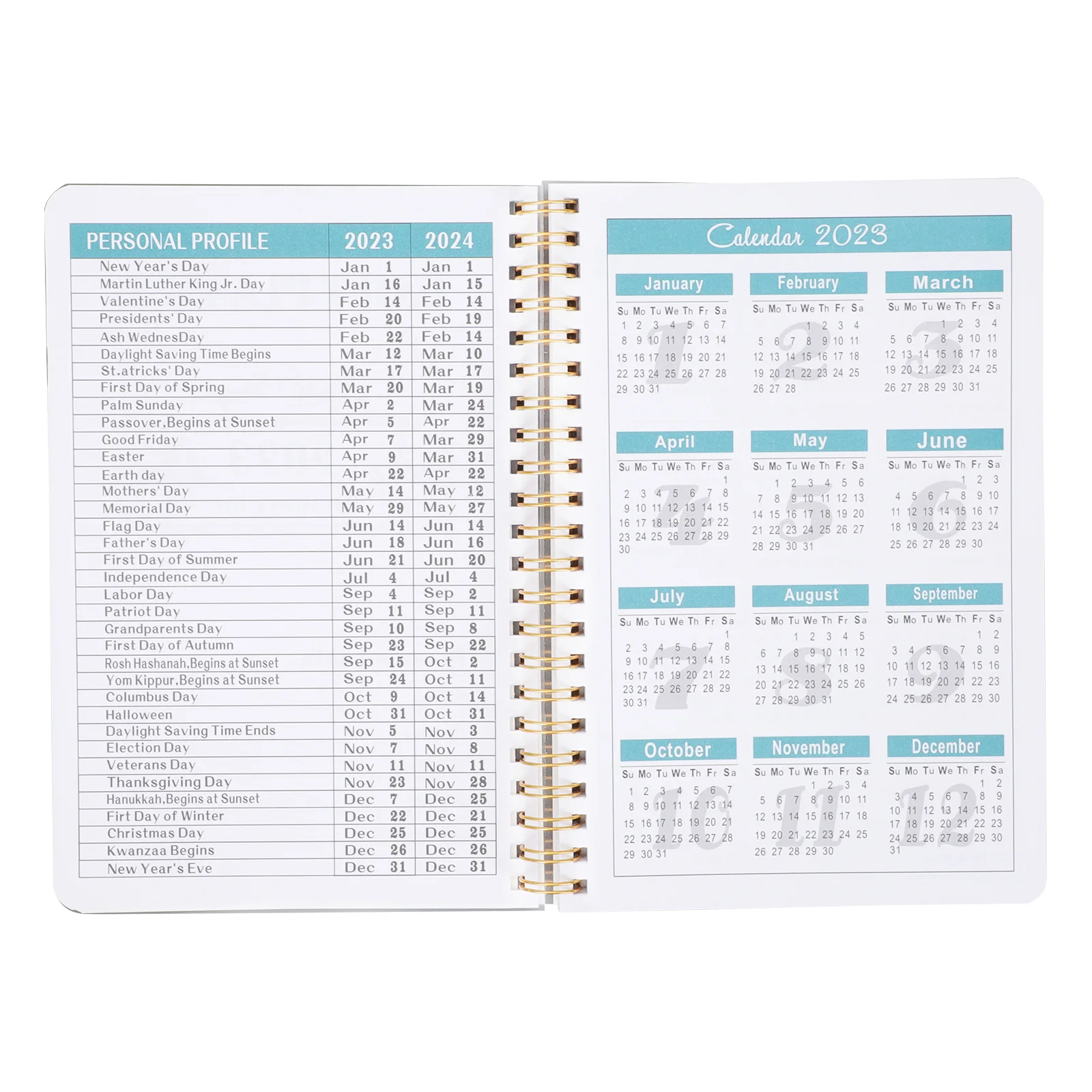 

Planner 2023 Notebook Notepad Calendar Daily Monthly Spiral Schedule Wall Journal English Office Book Undated Agenda Notepads