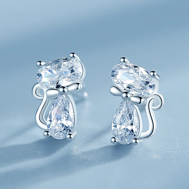 

Korean Fashion Niche Design Cute Kitten Stud Earrings Lady Temperament Animal Stud Earrings Accessories for Women Party Birthday