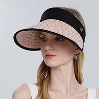 outdoor sun hat womens summer 2022 new hat woven empty sunhat cycling wide brim hat beach outdoor breathable casquette homme