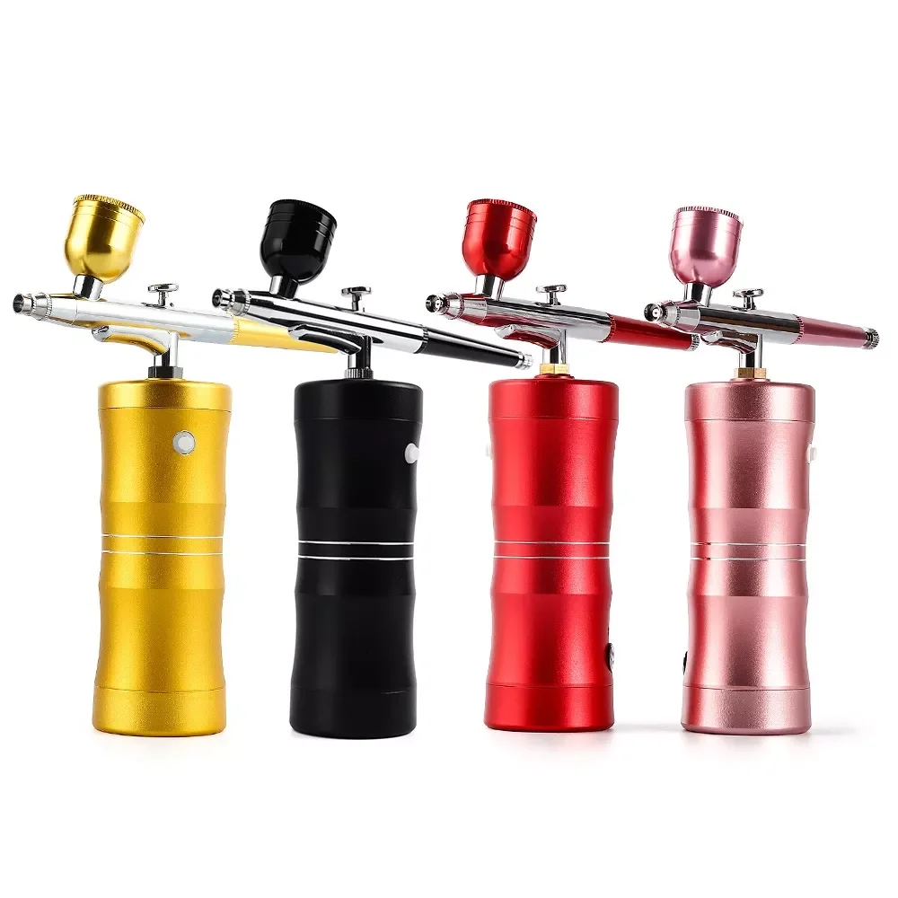 

NEW2023 Top 0.3mm Mini Air Compressor Kit Air-Brush Paint Spray Gun Airbrush For Nail Art Tattoo Craft Cake Nano Fog Mist Spraye