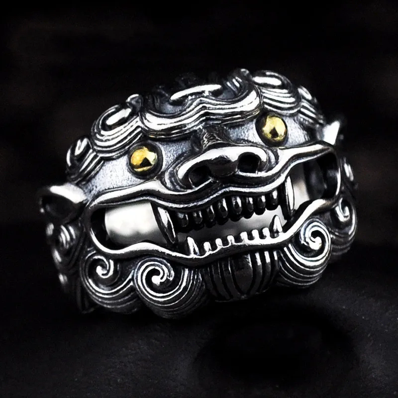 

Кольцо Храброе мужское Открытое в стиле ретро, стильное ювелирное изделие с клеточным узором, на удачу, одиночное кольцо, аксессуар, OL06