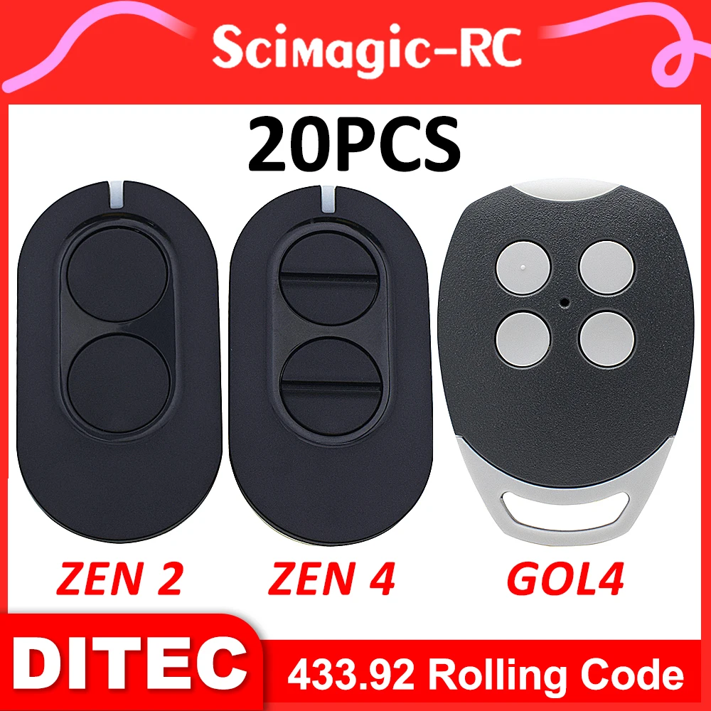 20 шт. DITEC GOL4 ZEN 2/ 4 ZEN2W ZEN4W BIXLG4 BIXLP2 BIXLS2 Дистанционное управление гаражными воротами 433