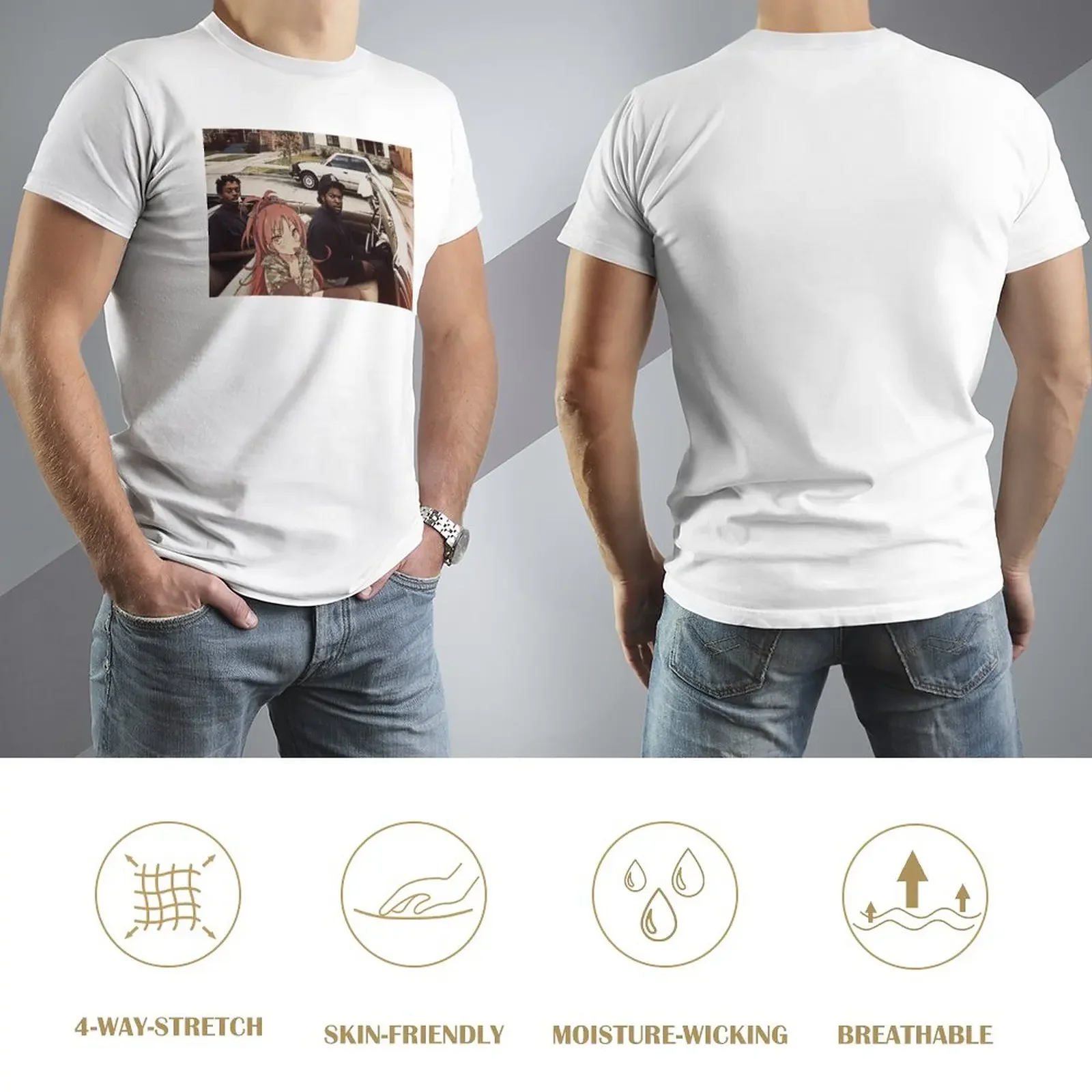 Мужская футболка большого размера Waifuz n the Hood фаллоимитация Kyoko Sakura