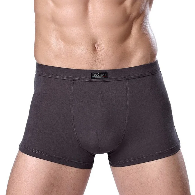 

Fashion Letter Printed U Convex Bag Bamboo Fiber Modal Boxer Elastic Men's Underwear Mid Waist Breathable Male Shorts Brief A55