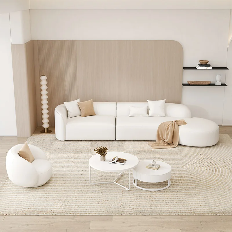Белые дизайнерские диваны для гостиной спальни игровой салон акцент облако пуф