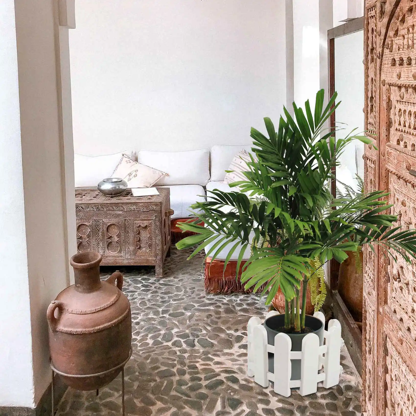 1 шт. 50x13 см белый пластиковый забор для деревьев внутренний садовый двора