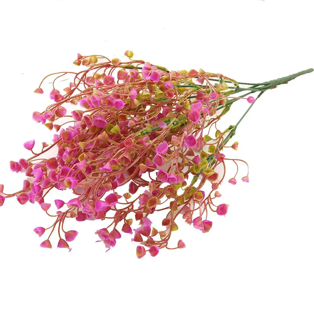 

1 pcs Artificial Flower Seven-pointed Golden Bell Willow Restaurant Partition Decoration Flower Arrangement home decor plants