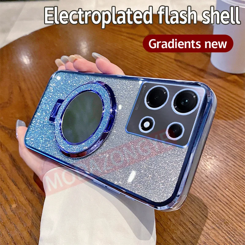 Для Infinix Note 30 5G чехол мягкий силиконовый гальванический TPU X6711 для телефона с