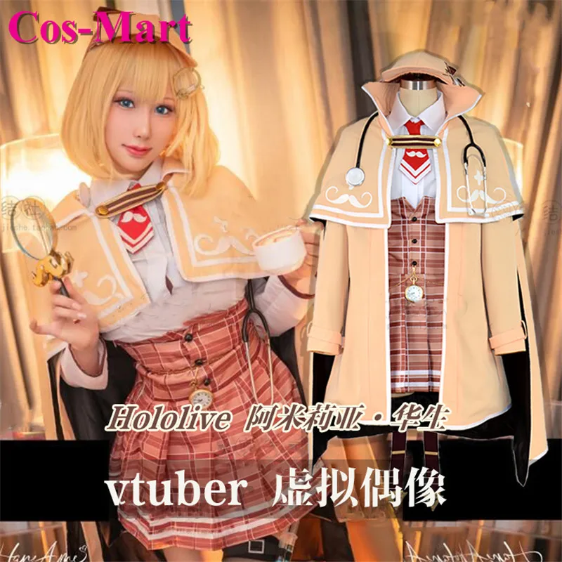 

Cos-Mart Anime VTuber Hololive Watson Amelia Cosplay Costume Fashion Cute School Uniform Activity Party Role Play Clothing