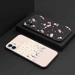 phone case for funda iphone 13 12 11 pro max 13 12 mini x xr xs max 6 6s 7 8 plus black coque liquid silicon celular soft free global shipping