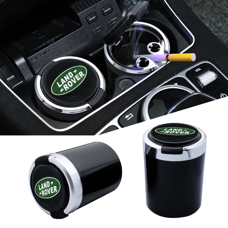 

Car Badge Multifunction LED Lamp Ashtray Accessories Interior For Land Rover Discovery 2 3 4 Freelander Range l320 l322 Defender