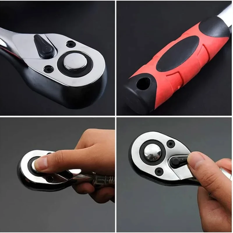 Раздвижной гаечный ключ с 72 зубцами 1/2 дюйма 3/8 1/4