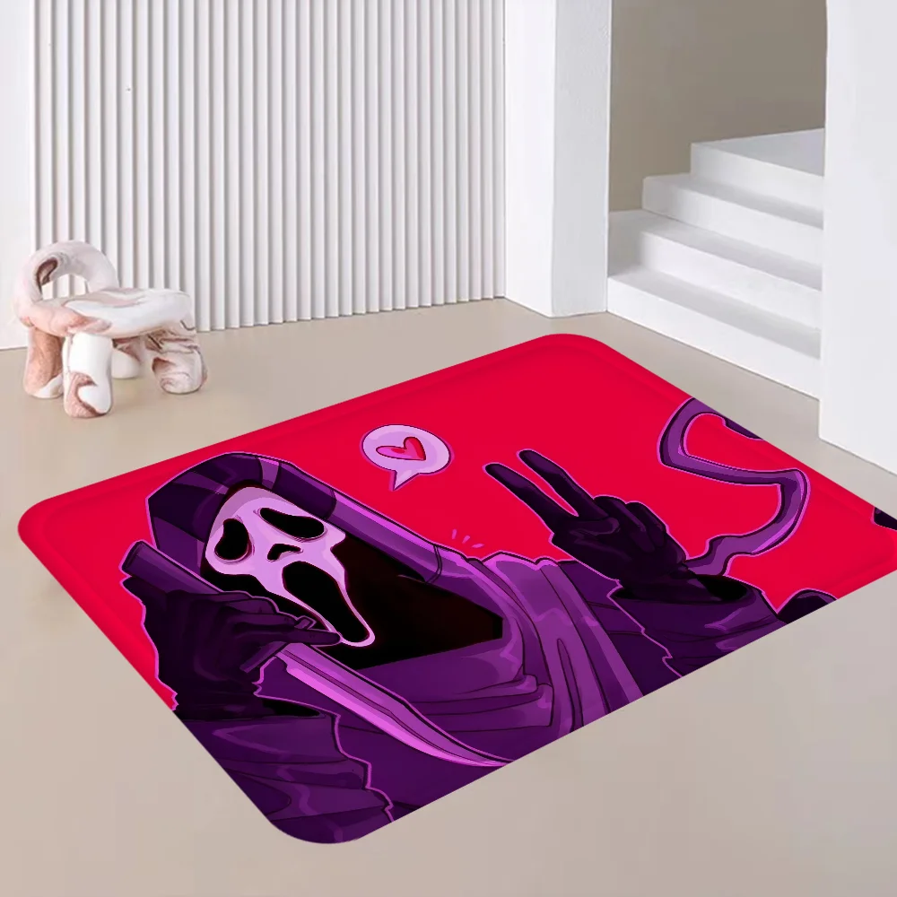 G-Ghostface H-Horror S-Scream Bath Mat Kids Room Bedroom Decoration Balcony Anti-Slip Doormat Living Alfombra