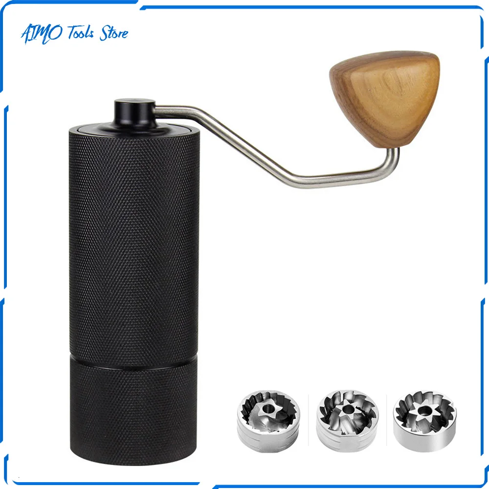 

New Manual coffee grinder 7/6/5 axis coffee bean grinder portable hand-cranked bean grinder home double bearing positioning