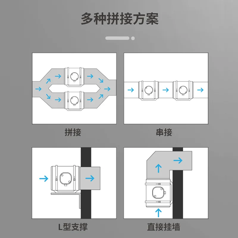 Диагональный усилитель потока Airmate вытяжной вентилятор для кухонного масла дыма