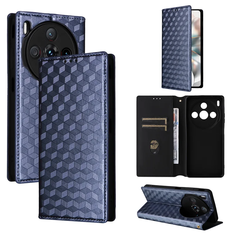 Фото Для ZTE Nubia Z60S Pro стереоскопические линии флип-кошелек из искусственной кожи чехол-кошелек для Nubia Z60S Pro NX725J магнитный чехол для телефона №1