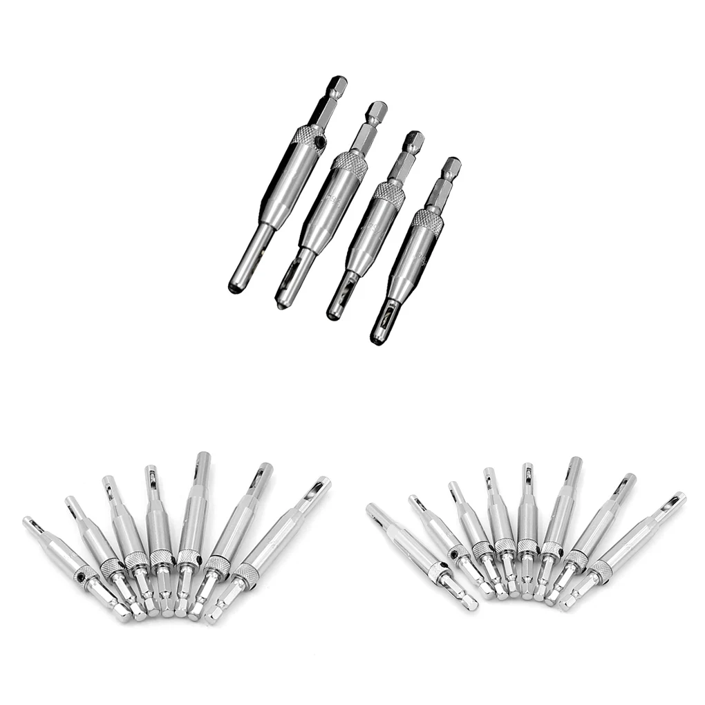 

Woodworking Tools Centering Hinge Special-shaped Hole Opener High Speed Steel Screw Puncher for Door and Window Type 1