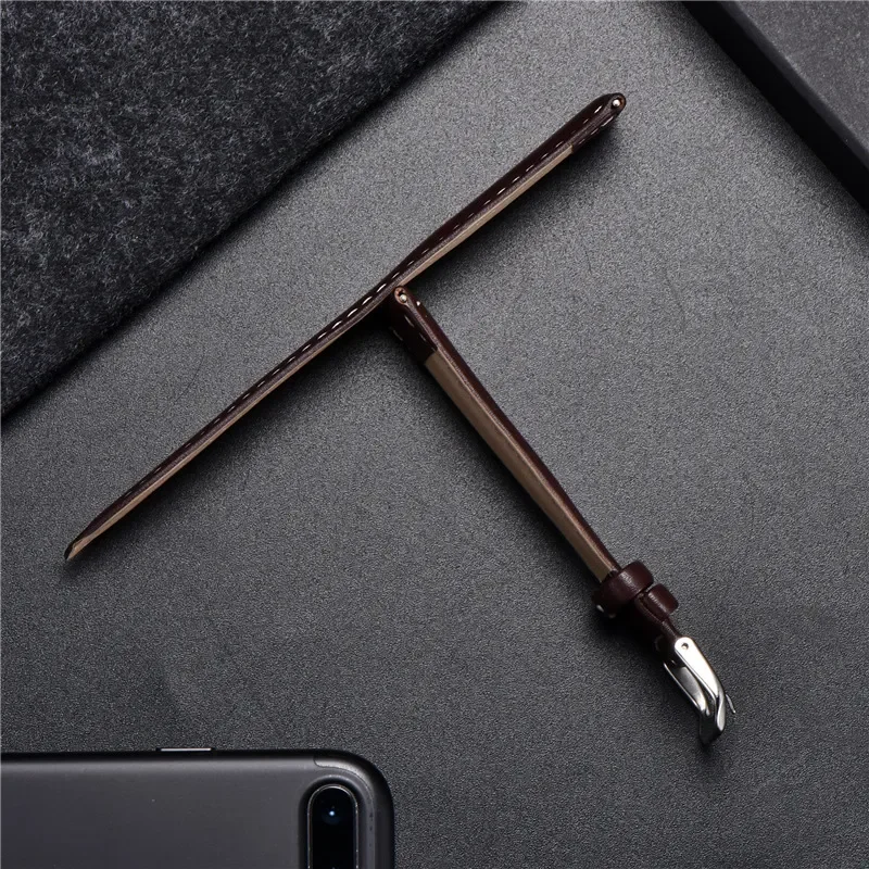 Soft Watchband Genuine Leather Strap Calfskin Men Women Watch Band Watch Accessories Bracelet 16mm 18mm 20mm 22mm 24mm