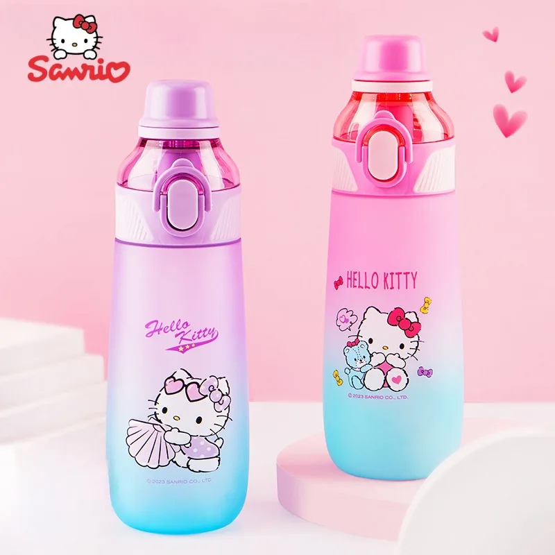 

Sanrio спортивная чашка для воды Hello Kitty Kuromi Mymelody Kuromi Cinnamoroll аниме мультфильм против падения студентов один Чехол Двойной напиток