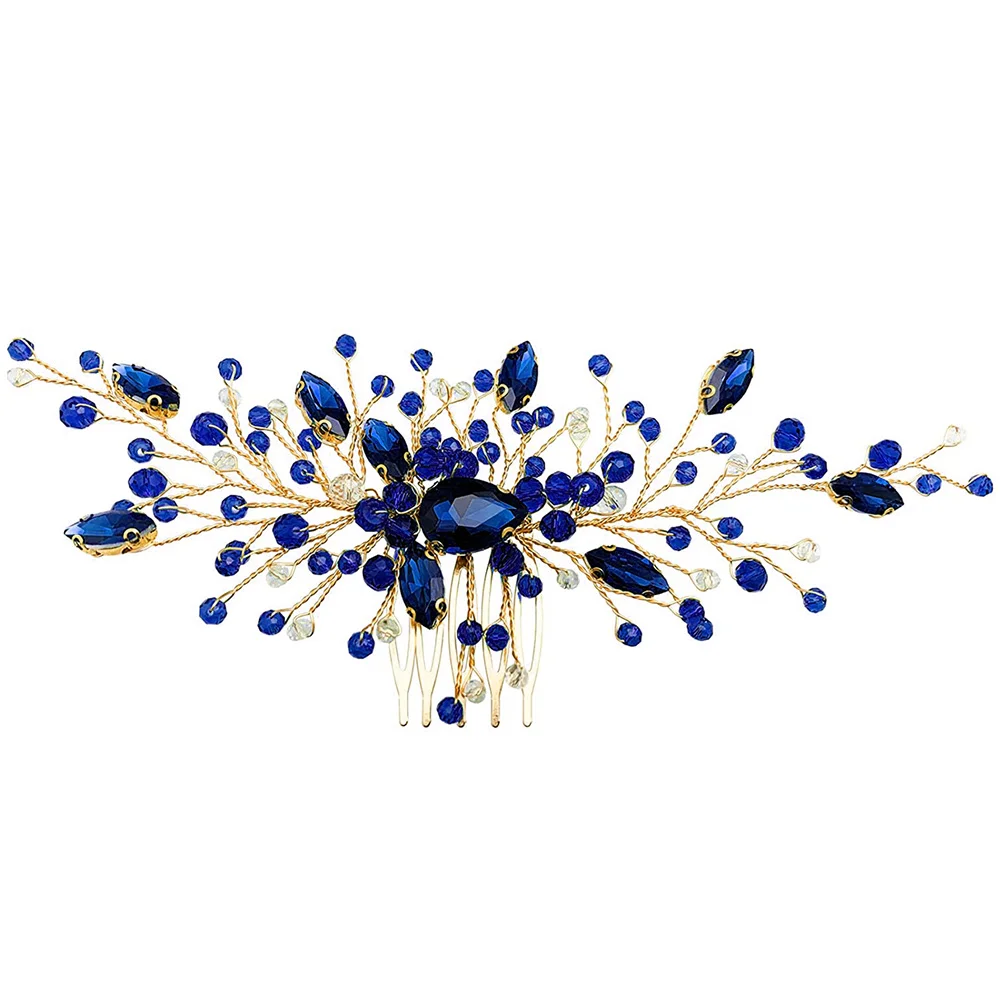 

Leaf Decoration Hair Comb Wedding Crystal Rhinestones Zinc Alloy Headdress Miss