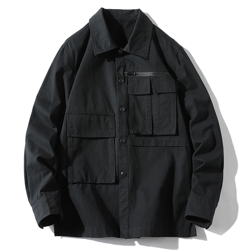 Куртка-карго Мужская демисезонная 2022 хлопок с несколькими карманами | одежда