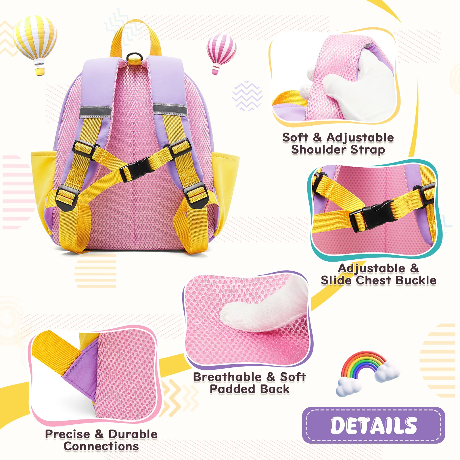 Детские Мини-рюкзаки Для Девочек 1-3/2-4 Лет Простые Современные Школьные Сумки