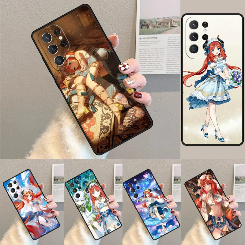 Чехол Genshin Nilou для телефона Samsung Galaxy S24 Ultra S21 S22 S8 S9 S10E Note 10 Plus 20 FE S23