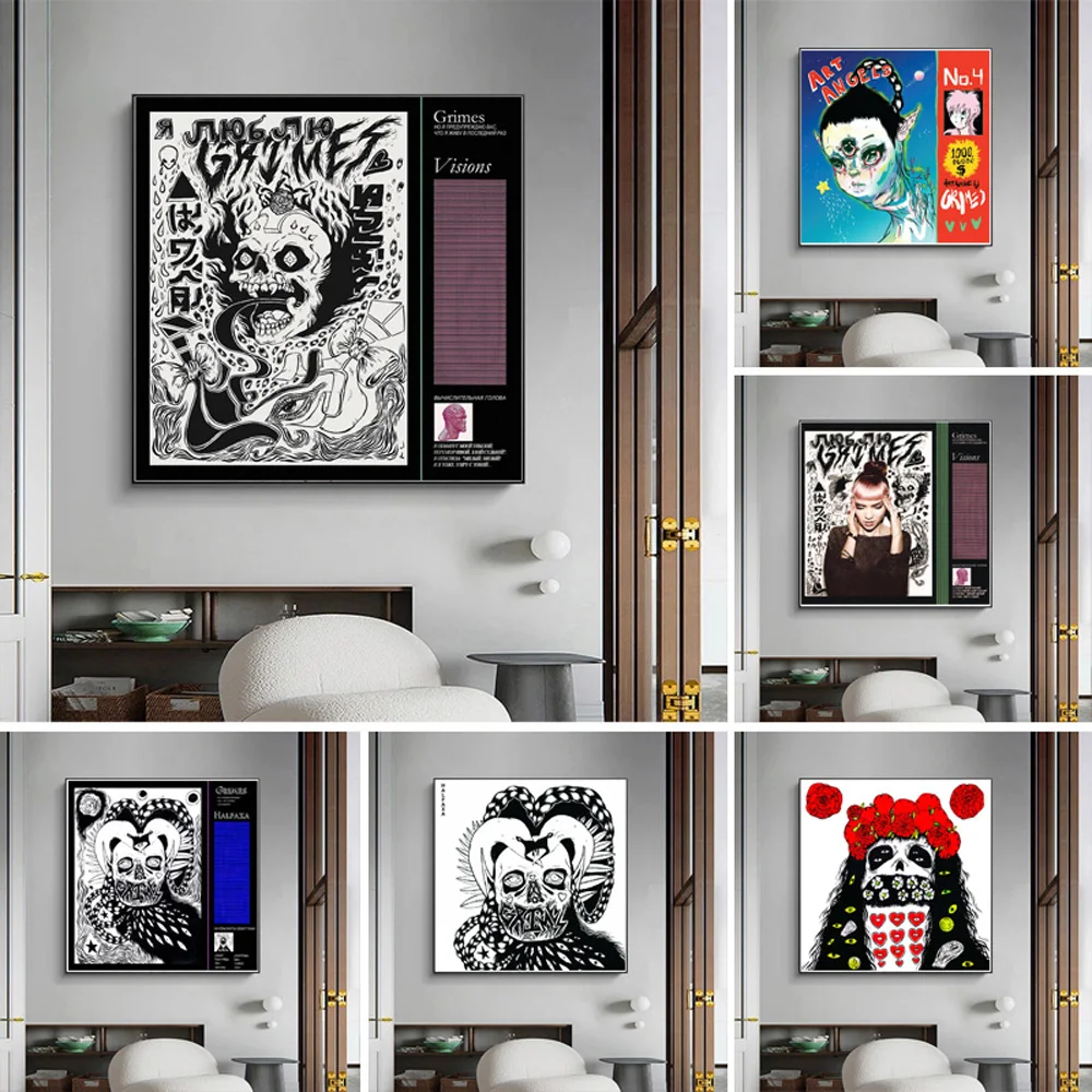 Новинка музыкальный альбом Grimes Visions Rapper певец звезда картина маслом на холсте