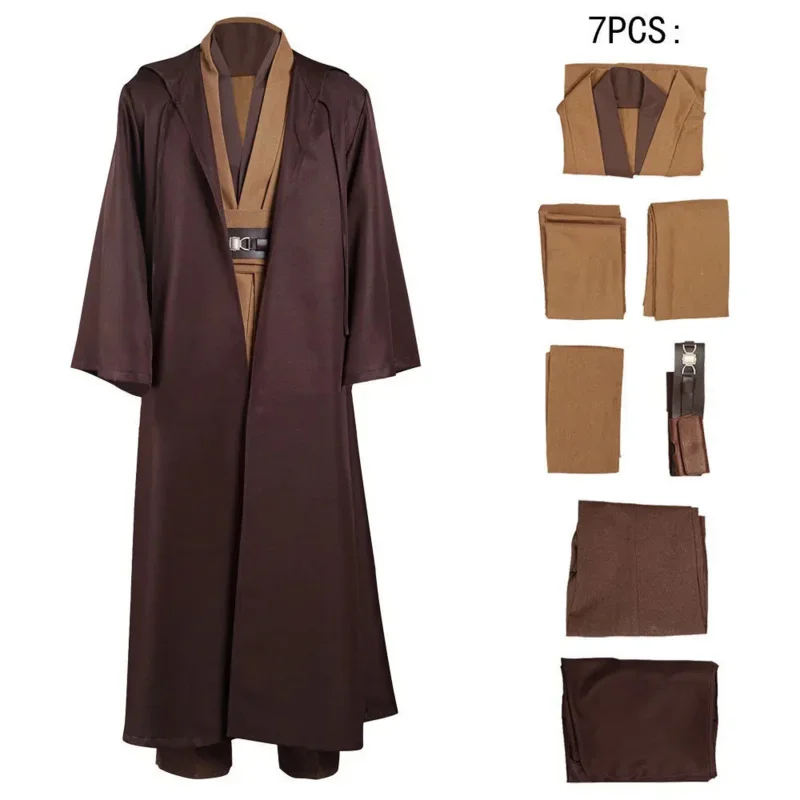 

2023 New Version High Quality Obi-Wan Kenobi Cos Costume Star Soft Polyester Wars Cosplay Costume Halloween Jedi Role Playing