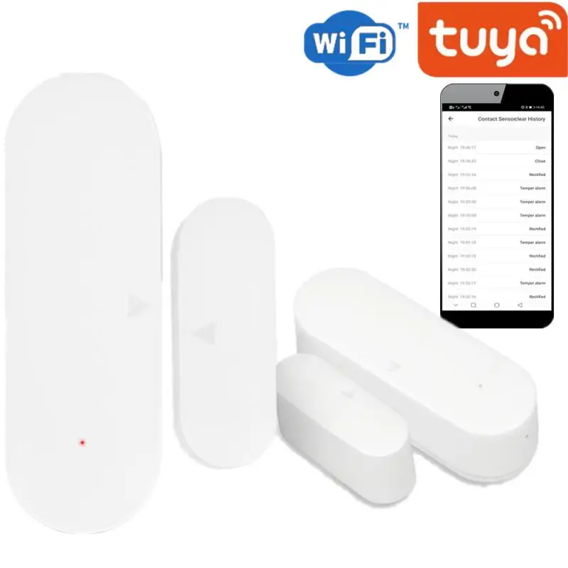 

Датчик окон Tuya, детекторы открытия/закрытия дверей, дистанционное управление через приложение, домашняя сигнализация, защита умного дома