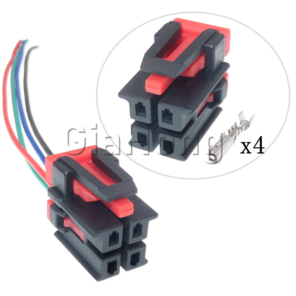 

1 Set 4 Ways Automobile Wiring Terminals Socket Auto Parts Car Wire Connector