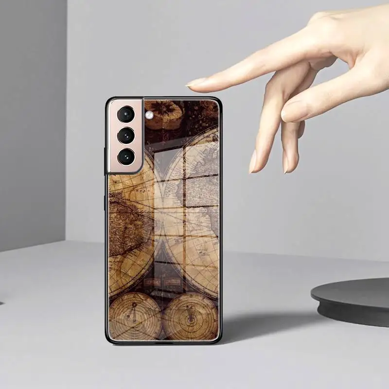 Дорожный Чехол для телефона с картой Мексики чехол из закаленного стекла Samsung S22