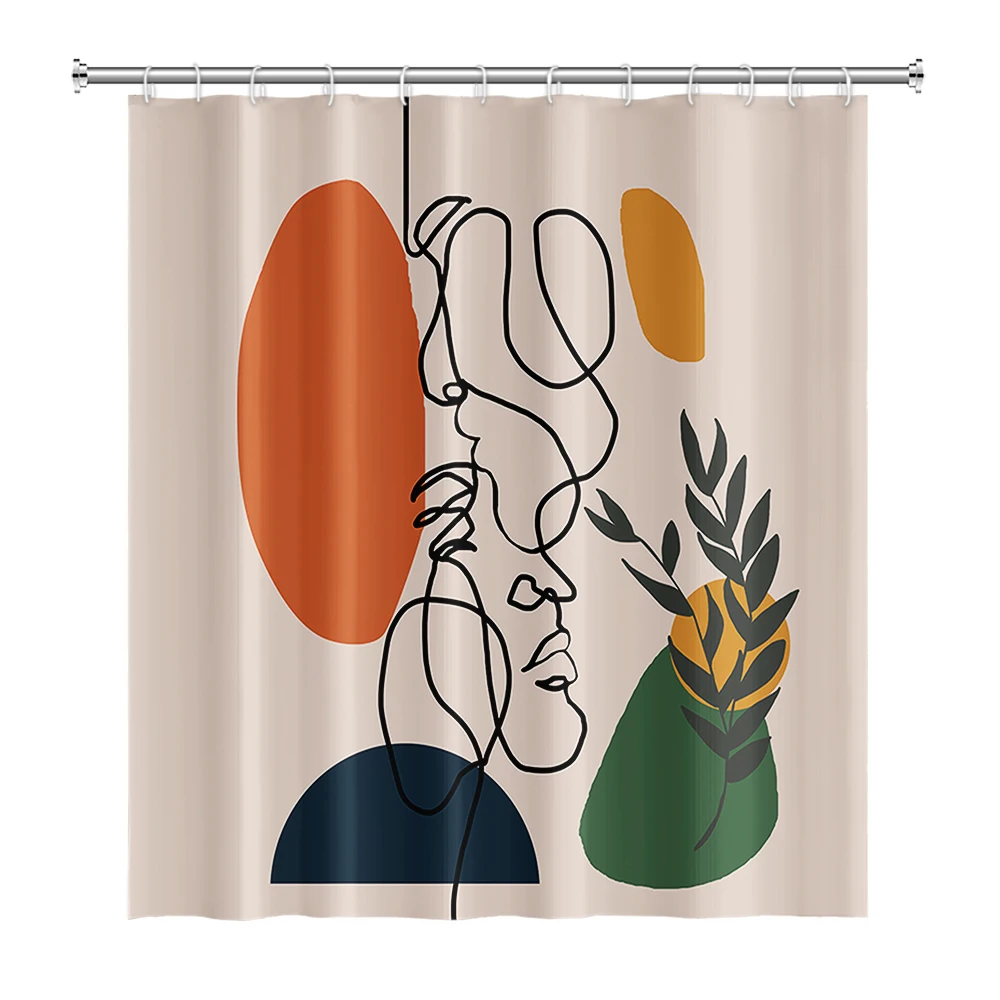 

Shower Curtain Inch Clawfoot Watercolor Plants Nature Botanical Eucalyptus Bouquet Metal Hooks Fabric Waterproof Home Bathtub