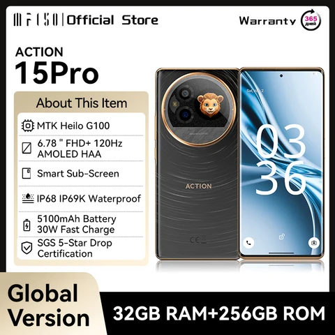 Смартфон IIIF150 Action 15 Pro, умный подэкран, 6, 78 дюйма, FHD +, 3D AMOLED-дисплей, 5100 мАч, IP68, IP69K, водонепроницаемый телефон с защитой от падения