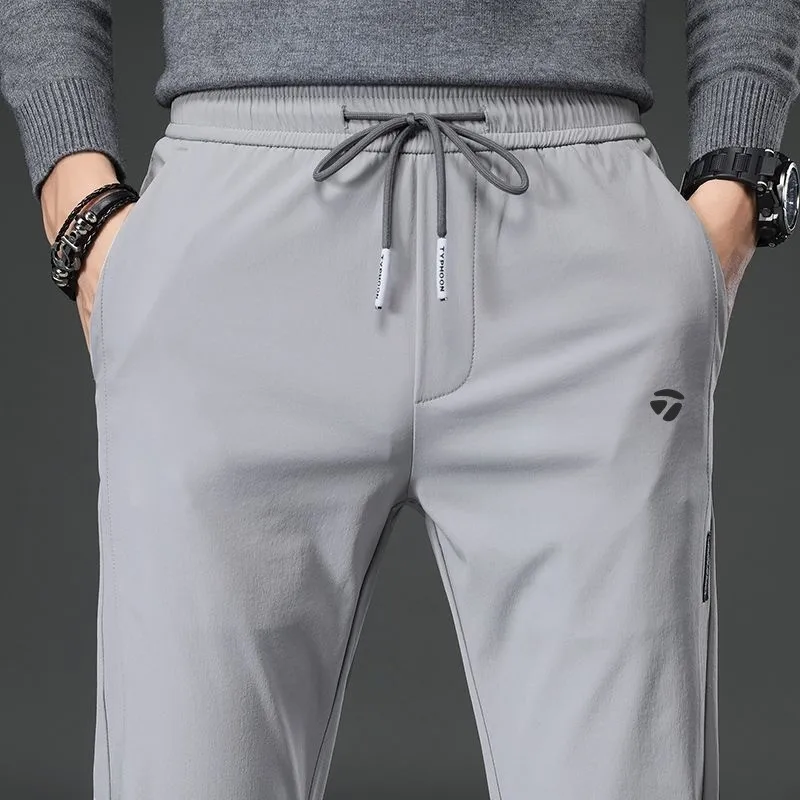 Men's Golf Pants Autumn Winter Golf Wear elastic waistband Thicken Warm Loose Trousers Elasticity Man's Casual Sports Trousers