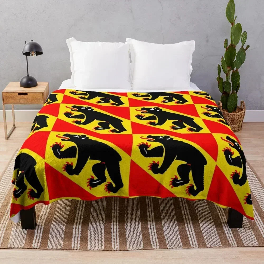 Одеяло с флагом Берна Кантона милые клетчатые одеяла для волос декоративные