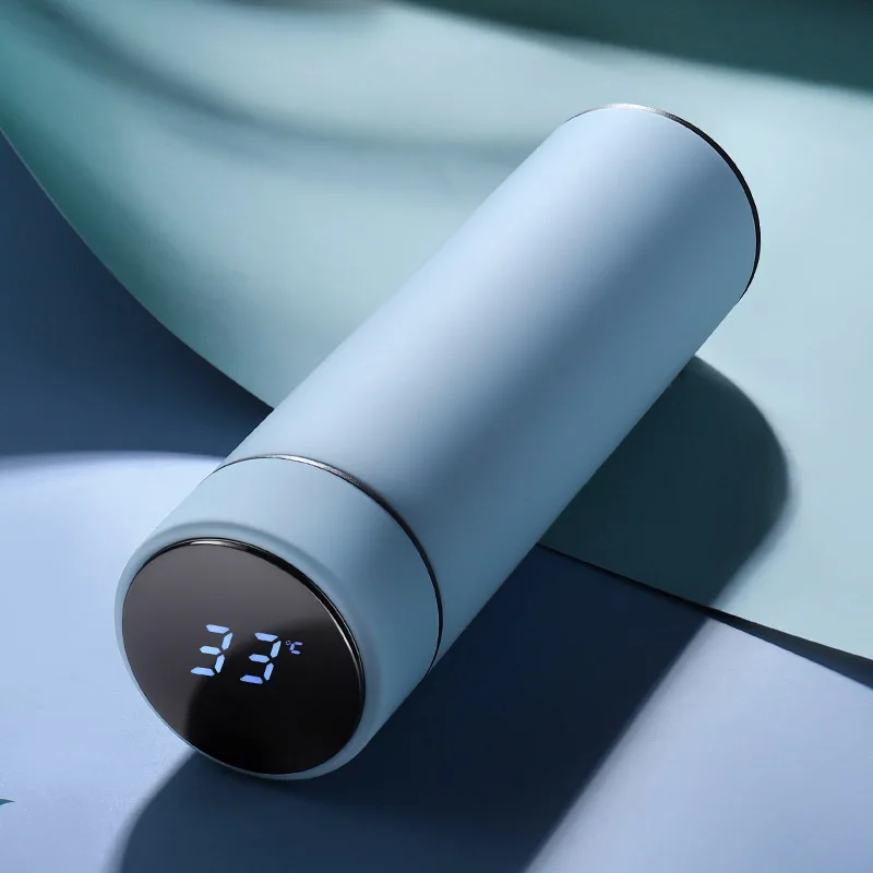 

500ml Smart Water Bottle Stainless Steel Thermos Temperature Display Leakproof Vacuum Flasks Coffee Cup Milk Mug Christmas Gift